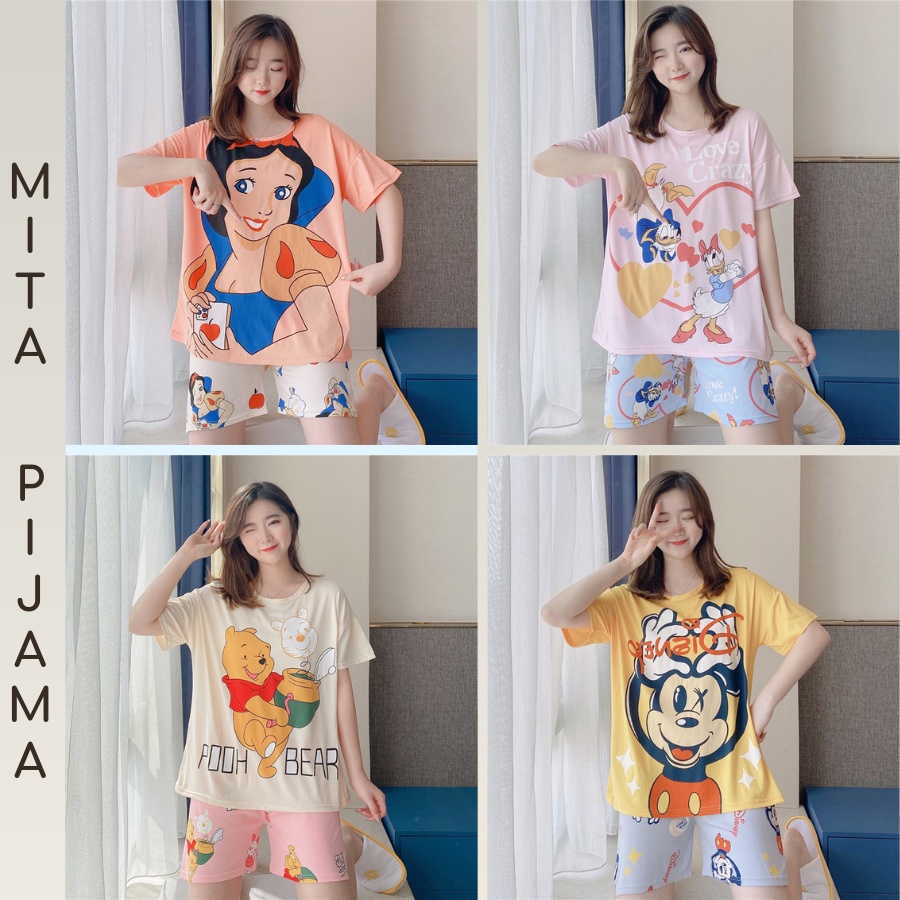 Đồ bộ nữ mặc nhà form rộng họa tiết siêu cute dễ thương - CTN5