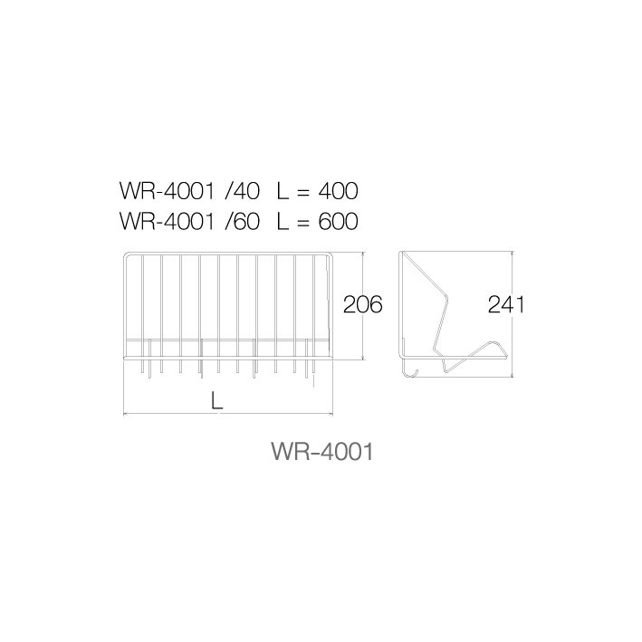 Khay, kệ 1 tầng treo tường - WR-4001 - INOX SUS 304