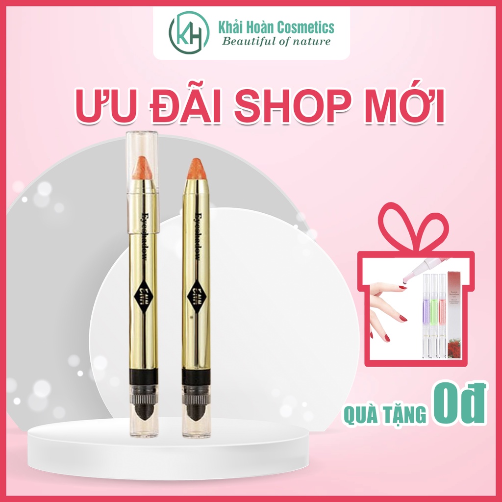 Bút phấn mắt ENM EYESHADOW, phấn mắt 2 đầu kèm cọ tán ENM nội địa Trung