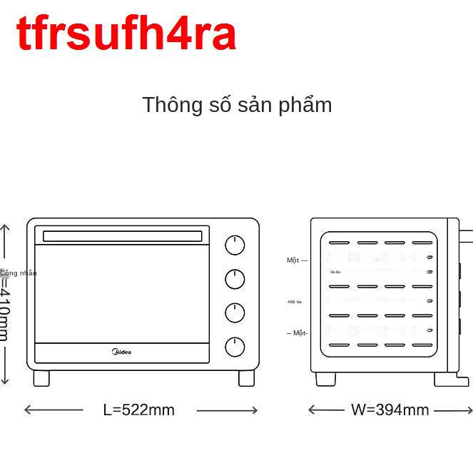 Lò nướng điện gia dụng Midea 25L nhỏ đa năng điều khiển cơ tự động PT2500