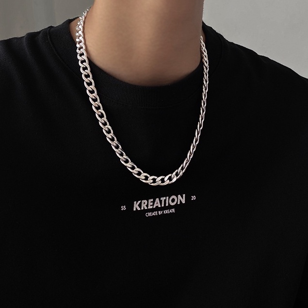 Dây chuyền Nam Bạc Đẹp Unisex Cá Tính Ngầu Thời Trang Nam Basic  Cube Chain Lucifer Store Vòng Titan không gỉ Cube Chain