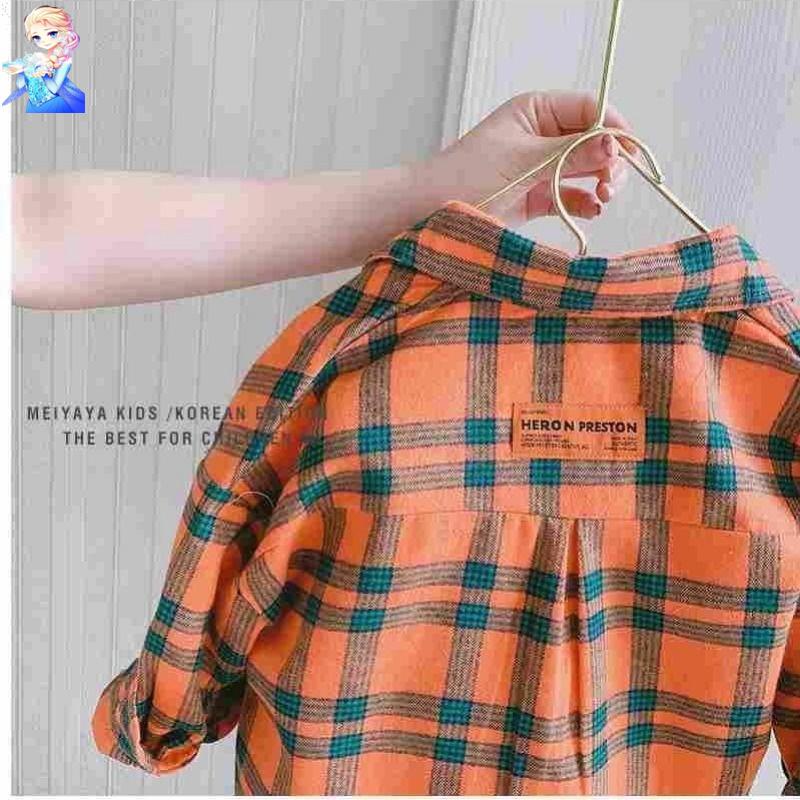 Áo Sơ Mi Tay Dài Họa Tiết Kẻ Sọc Phong Cách Phương Tây Mẫu Mới Thời Trang Xuân Thu Cho Bé Trai