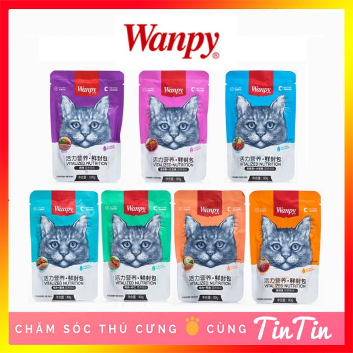Combo 15 Gói Pate Wanpy Cho Mèo Nhiều Hương Vị #Tintin Pet Store