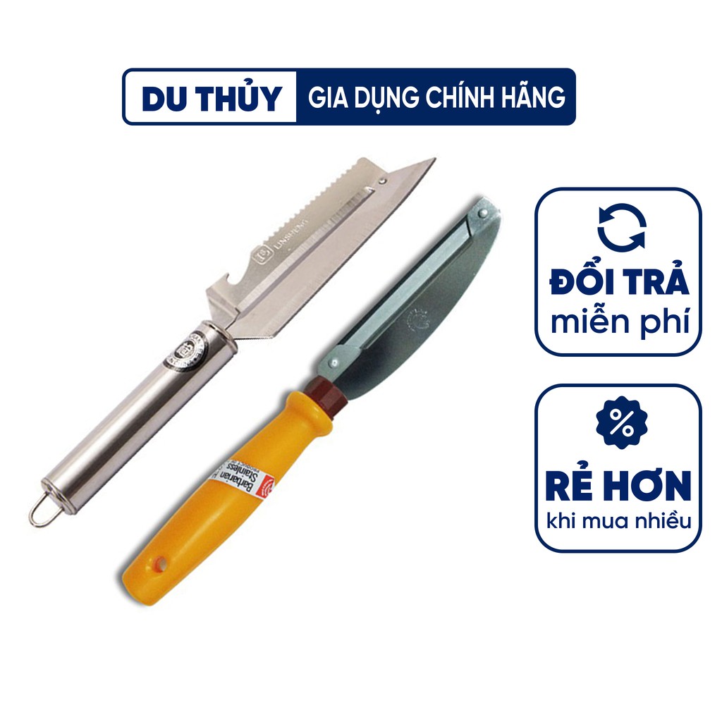 Dao bào inox 21cm, dao bào Thái Lan 22cm cán vàng đa năng, chất liệu inox bền đẹp, độ sắc bén cao của gia dụng Du Thủy