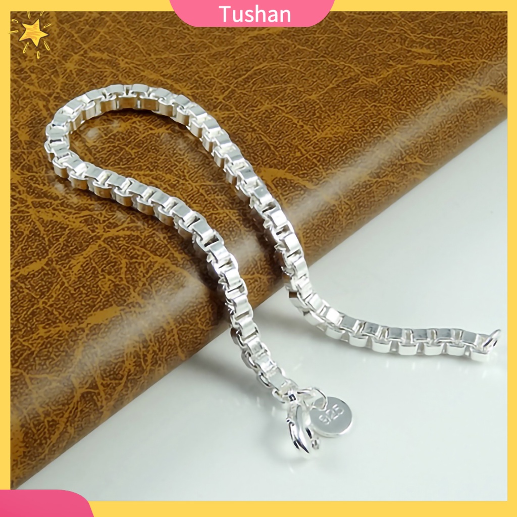 Vòng tay mạ bạc thiết kế đơn giản Unisex