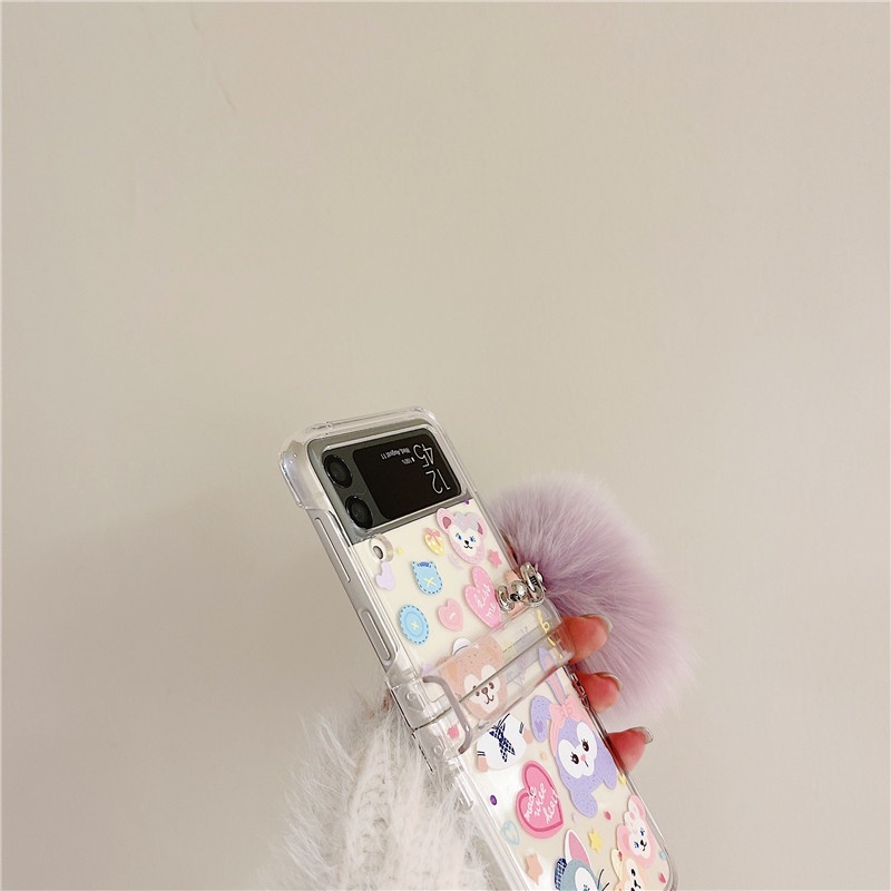 Ốp lưng samsung galaxy z flip 5 full cover stellalou pc hard case z flip 4 z flip 3 chống sốc điện thoại trong suốt sáng tạo ốp lưng mới
