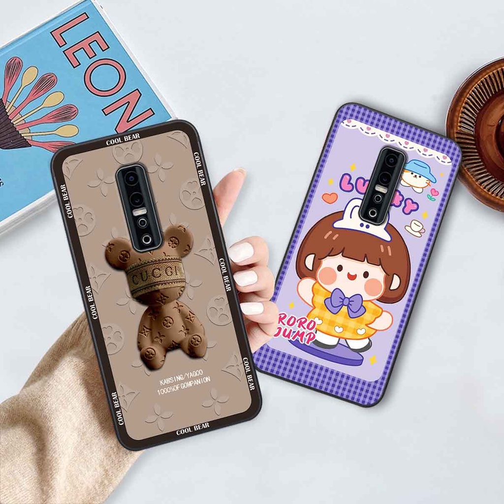 Ốp Vivo V17 Pro bear brick, gấu đáng yêu, dễ thương