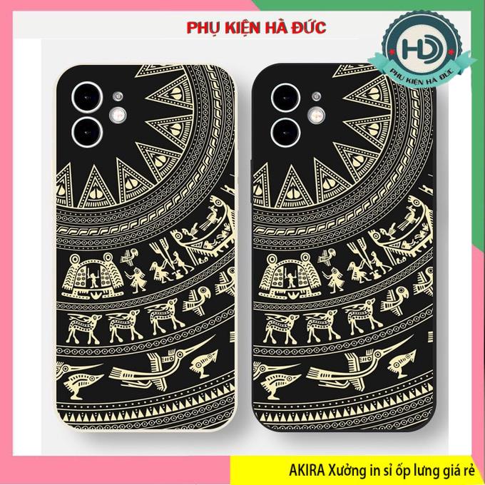 Ốp lưng trống đồng iphone 14/14Pro/14Plus/14Promax chất liệu dẻo mềm cạnh vuông chống sốc bảo vệ camera