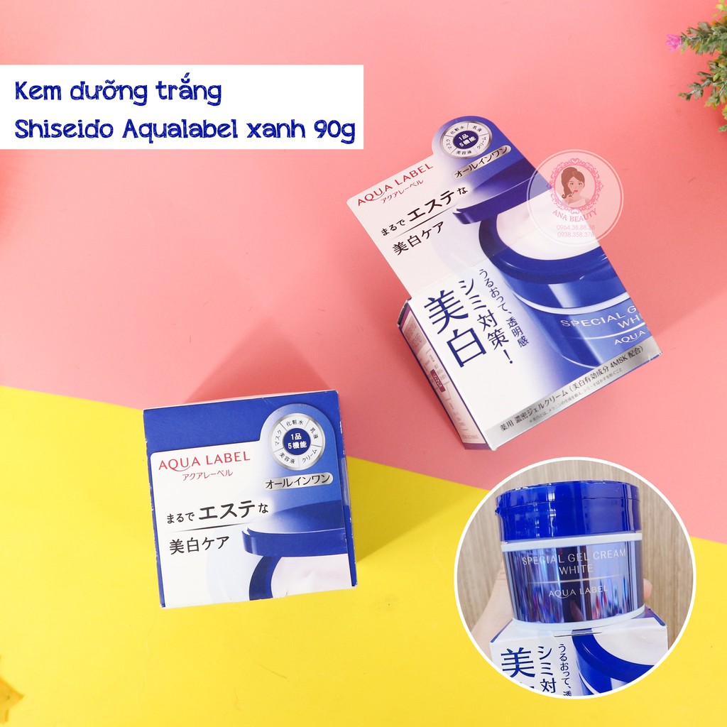 KEM DƯỠNG TRẮNG SHISEISO AQUALABEL XANH WHITE UP 90G