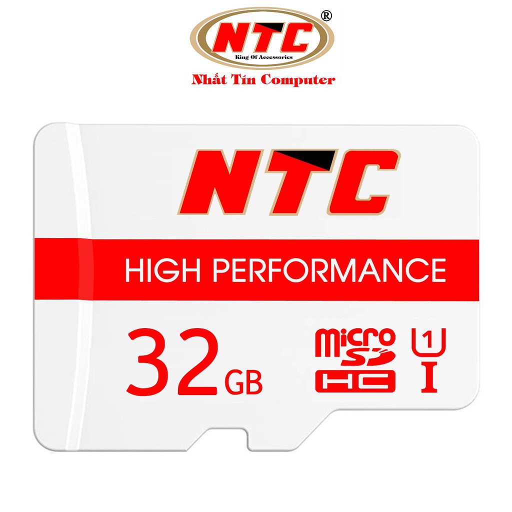 Thẻ nhớ MicroSDHC NTC HIGH PERFORMANCE UHS-I U1 32GB 100MB/s (Đỏ)