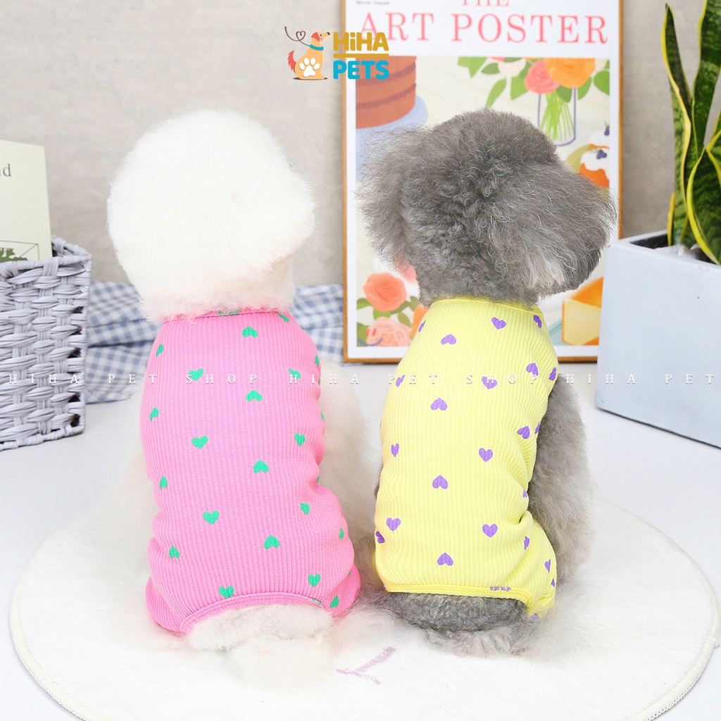 Quần Áo Cho Chó Mèo 4 Chân Mặc Ấm Chất Liệu Thun Cotton Quần Áo Thú Cưng Jump Hình Dễ Thương Hihapet.