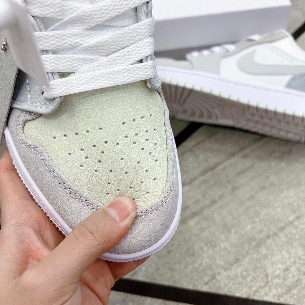 Giày Jordan Cổ Thấp, Jordan Low Paris Xám Xanh Bản S.Cấp Trung Full Bill + Full Box Đủ Size 36-44