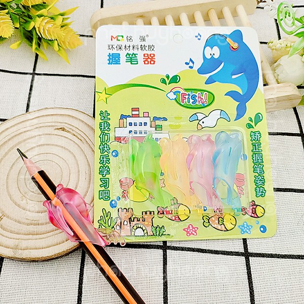Bộ 4 đệm bút tập viết cá heo cho bé