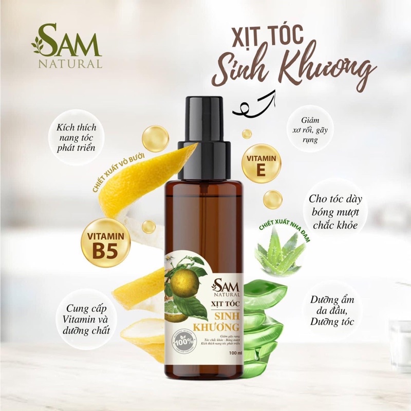 [SAM NATURAL] Tinh Dầu Xịt Tóc Hương Thảo