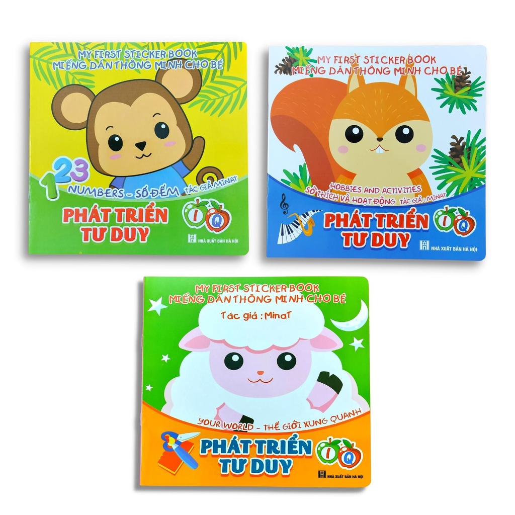 Sách Bóc Dán Thông Minh Cho Bé Phát Triển Tư Duy IQ - My First Sticker Book (Bộ 3 Cuốn, Lẻ Tùy Chọn)