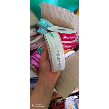 Ruy băng voan chữ Forever love và chữ Just for you