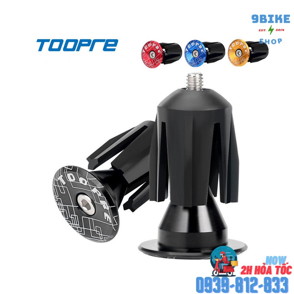 Cặp nút nhôm nhựa bịch ghi đông xe đạp Toopre