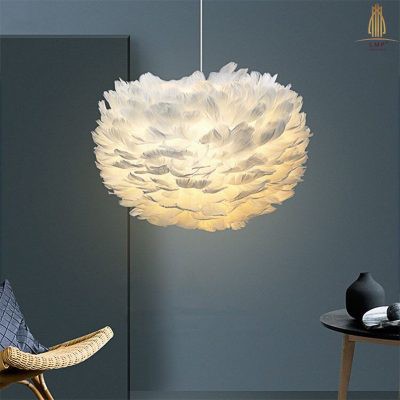 Đèn Decor - Đèn Chùm Phòng Khách-Đèn Lông Vũ Bắc ÂU Decor Lighting TN329- Tặng Kèm Bóng LED