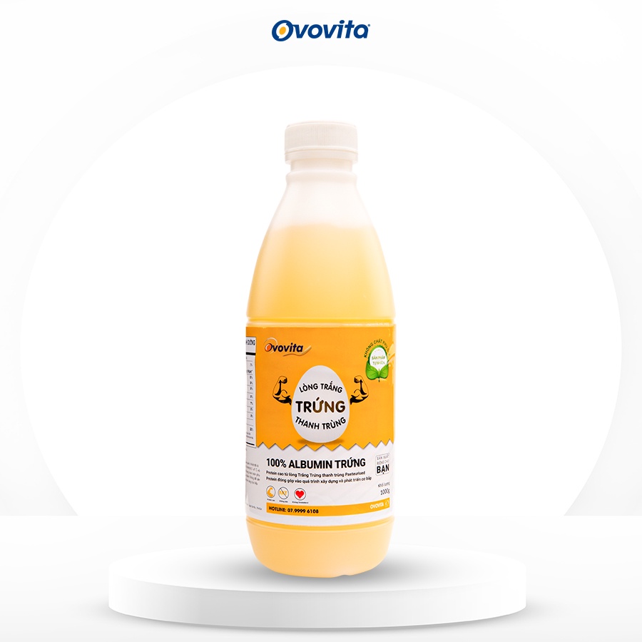 Lòng Trắng Trứng Thanh Trùng OVOVITA Chai 1kg Bổ Sung Protein Tăng Cơ