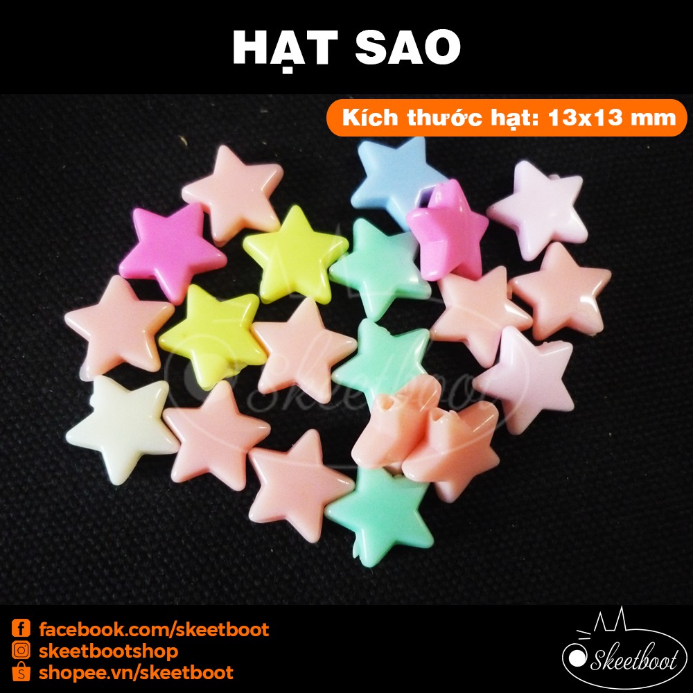 Hạt kandi nhiều hình các loại (10g) Hạt nhựa xỏ vòng EDM festival DJ - Skeetboot Shop Hạt nhựa giá rẻ hạt xỏ vòng cho bé