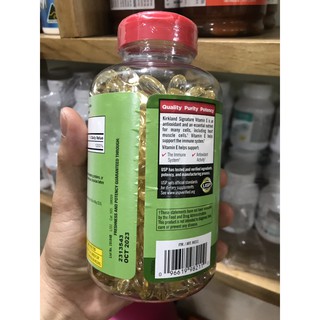 Vitamin E Kirkland hỗ trợ làm đẹp da ( vtm E Mỹ )