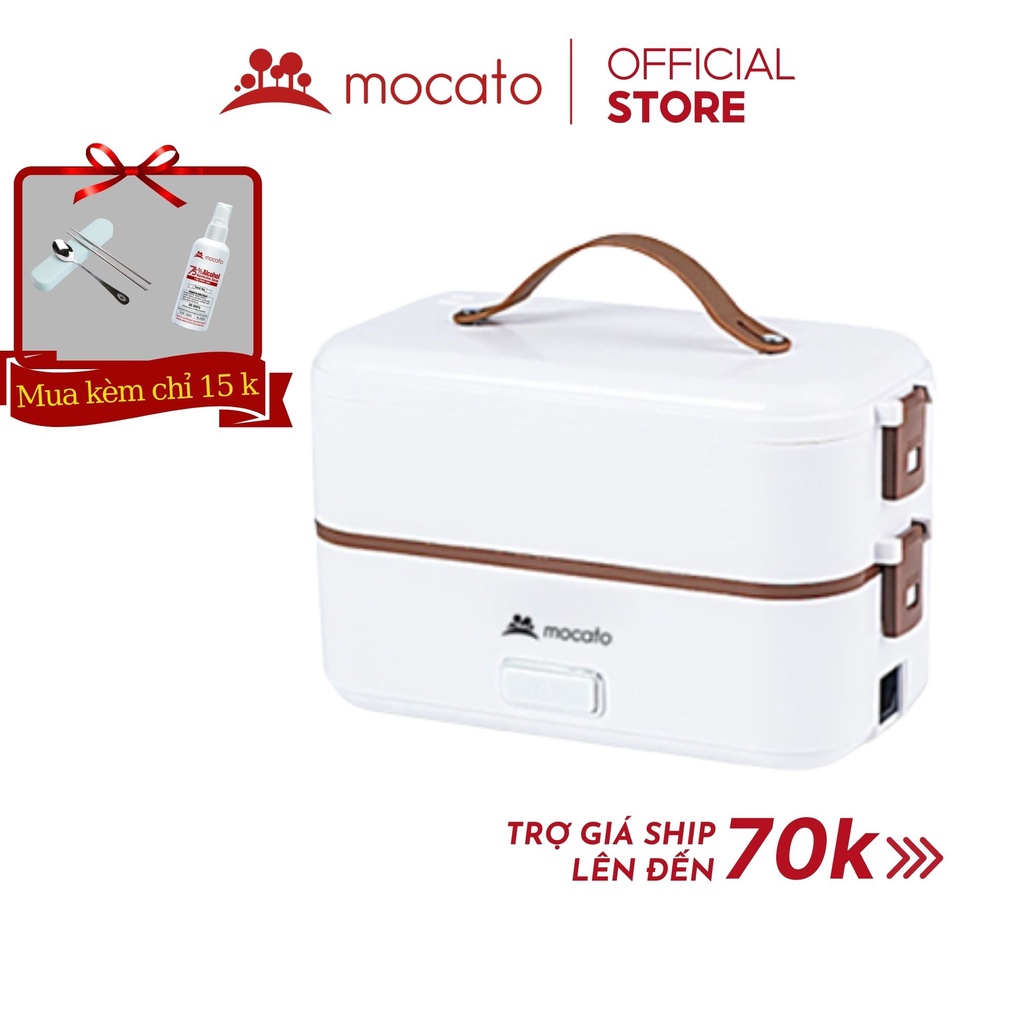 Hộp Cơm Cắm Điện 2 Tầng Mocato M601 hộp cơm văn phòng giữ nhiệt hâm nóng nấu cơm thức ăn hầm cháo nhiều ngăn