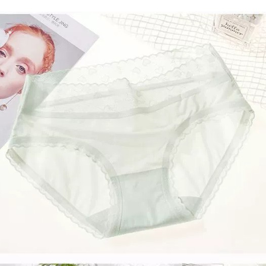 Quần Lót Lụa Sữa Tàng Hình Cạp Ren Họa Tiết Tim FLQ44 | BigBuy360 - bigbuy360.vn
