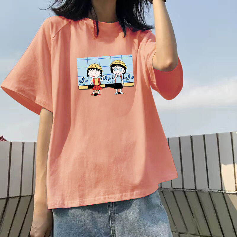 Áo thun HIIXIIVI nữ tay ngắn 100% cotton phong cách Hàn Quốc thời trang 2021
