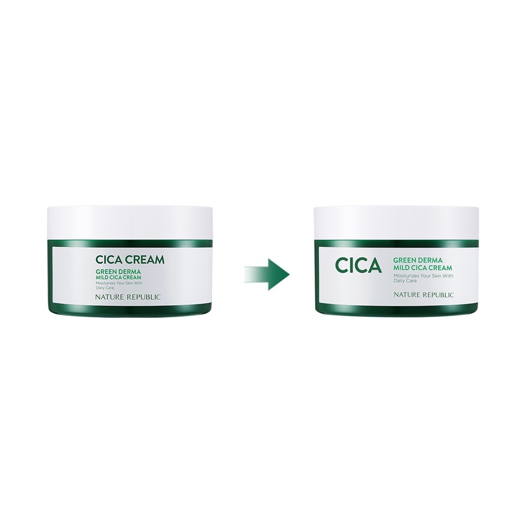 MUA 1 TẶNG 1 Nature Republic Kem dưỡng làm dịu và phục hồi da Green Derma Mild Cica Cream 190ml