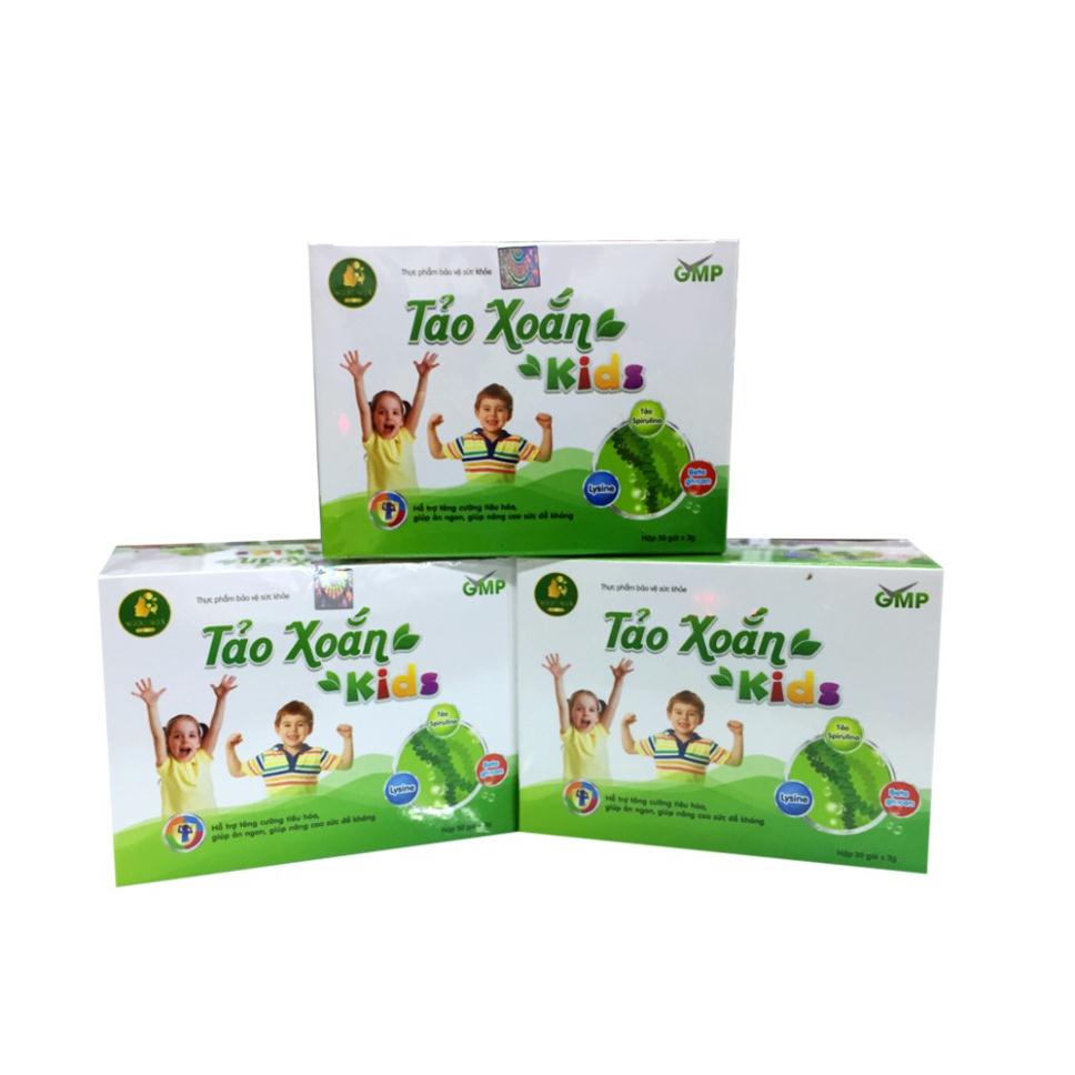 Tảo xoắn kids - giúp trẻ ăn ngon, tăng cường hệ tiêu hóa, tăng sức đề kháng - Hộp 30 gói