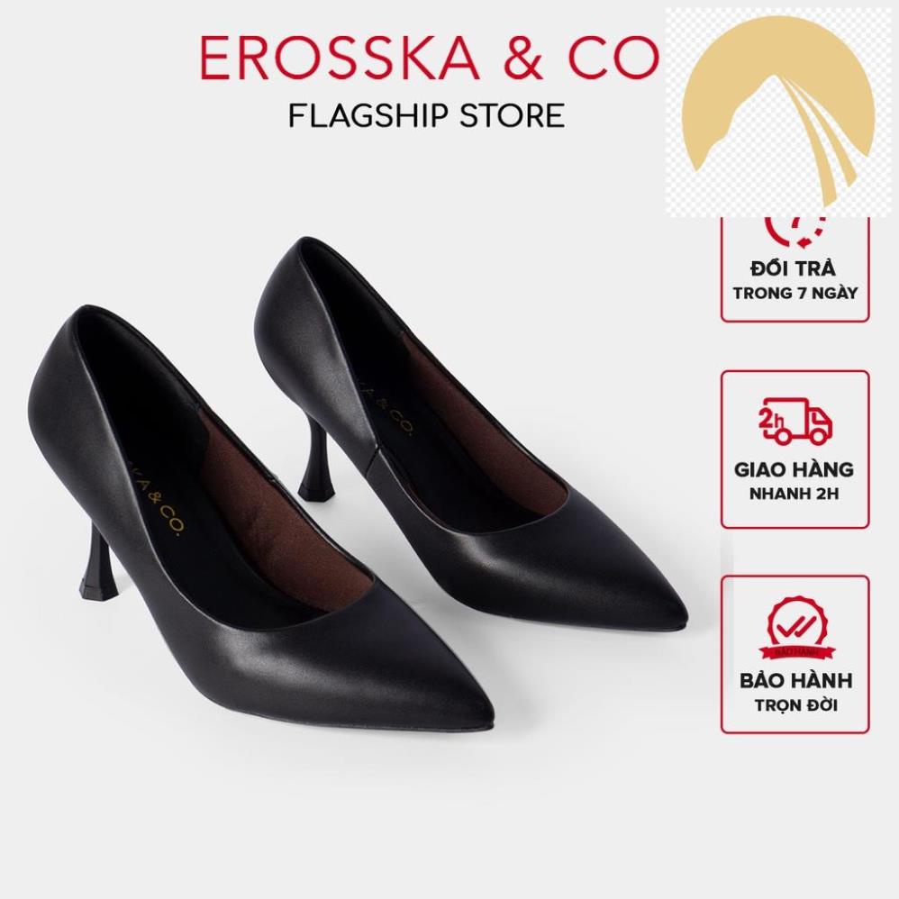 🌺✅ Giày cao gót Erosska mũi nhọn kiểu dáng cơ bản cao 8cm màu nude _ EP010 🌺✅