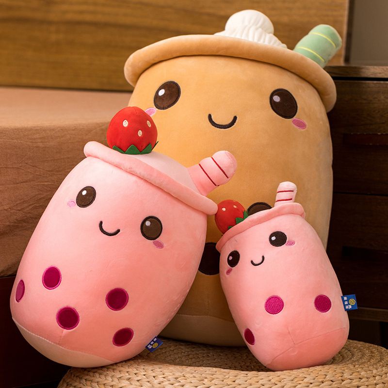 12-25cm bubble tea plush toy stuffed milk tea doll boba fruit tea cup pillow cushion kids toys birthday gift