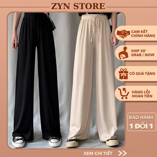 Quần ống xuông ống rộng trendy cạp chun
