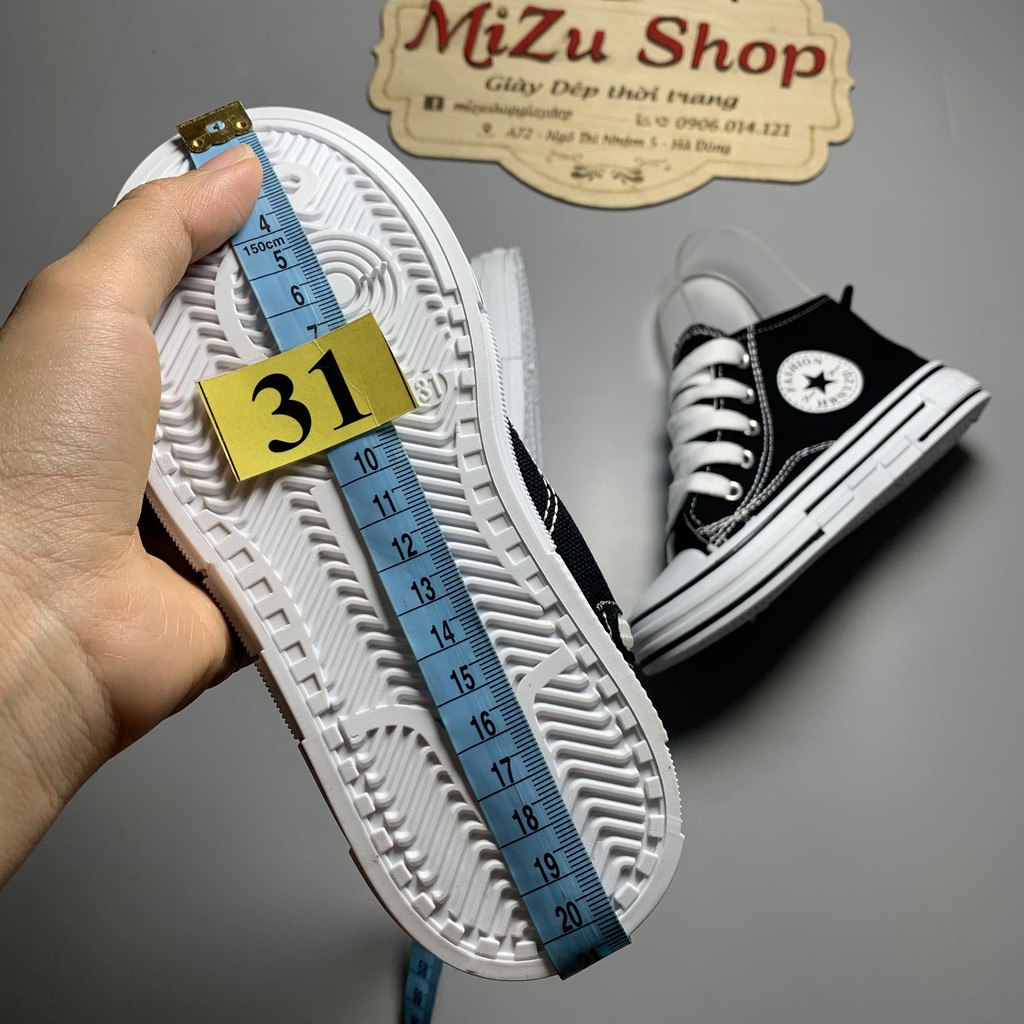 A01  Size 27 đến 32 Giày cao cổ vải trẻ em nhiều mẫu