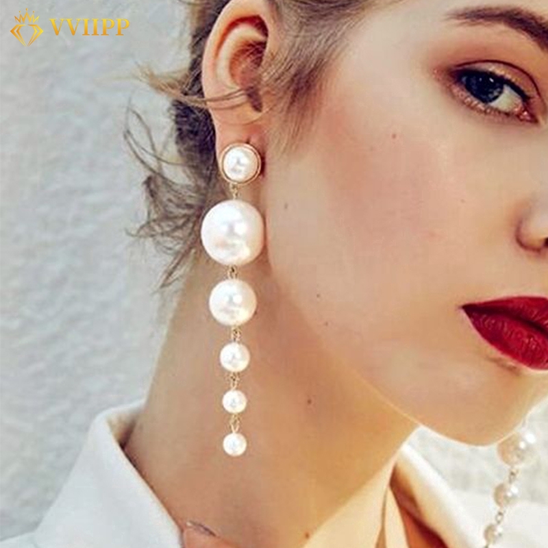 Bộ Khuyên Tai Thời Trang Sang Trọng Cổ Điển Kiểu Hàn Bằng Acrylic Và Ngọc Trai Nhiều Kiểu Tùy Chọn Cho Bạn Nữ