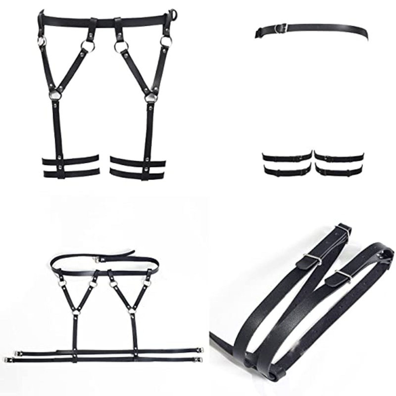 Dây Xích Đeo Chân Bằng Da Phong Cách Gothic Punk Cho Nữ