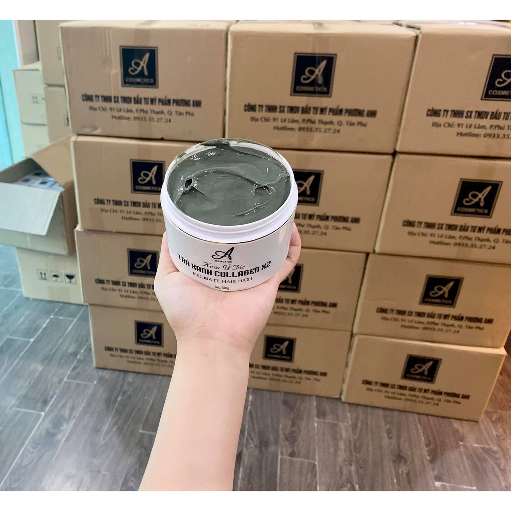 [Chính Hãng] Kem ủ tóc trà xanh collagen x2 A cosmetics date mới nhất