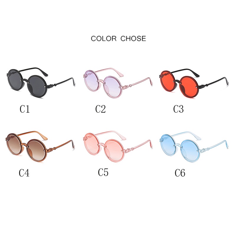 Kính Mát Tròng Tròn Chống Tia UV Thời Trang Cho Bé