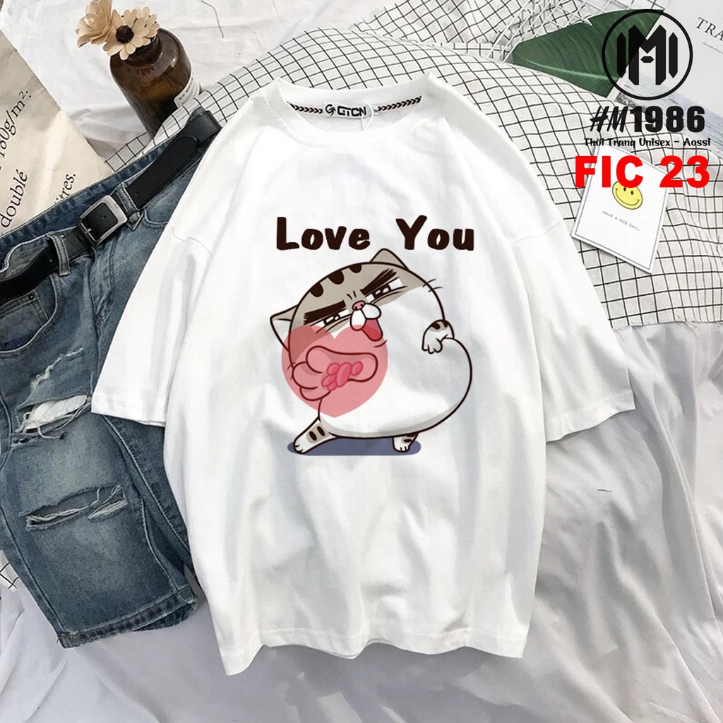 Áo phông oversize fom rộng local brand unisex nam nữ cotton 250gsm thun dày dặn cao cấp , Áo Phông Hoạt Hình Mèo Ami