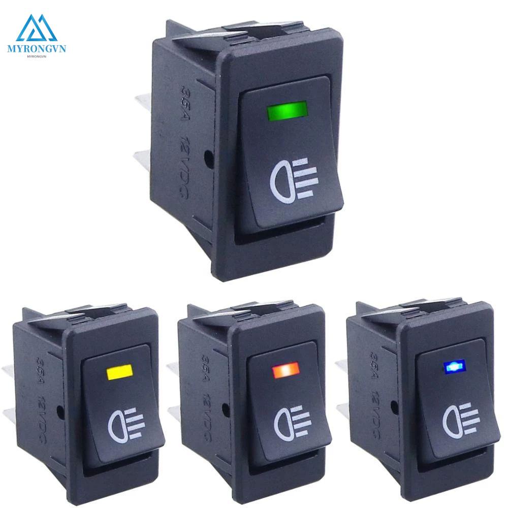 Công Tắc Bật/Tắt Đèn Sương Mù 2 Vị Trí 12V 35A 4 Chấu Cho Xe Hơi