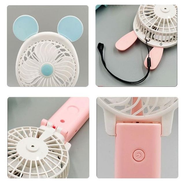Quạt sạc usb hoạt hình gấp gọn