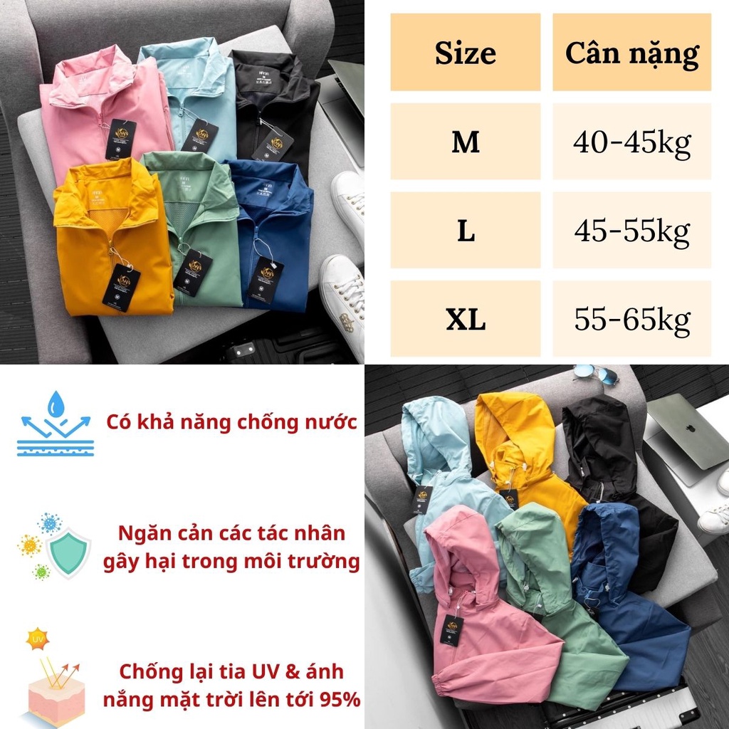 Áo khoác gió nữSALE TOáo khoác nữ CM STORE 2 lớp BỀN ĐẸP-CHỐNG THẤM-NGĂN TIA UV