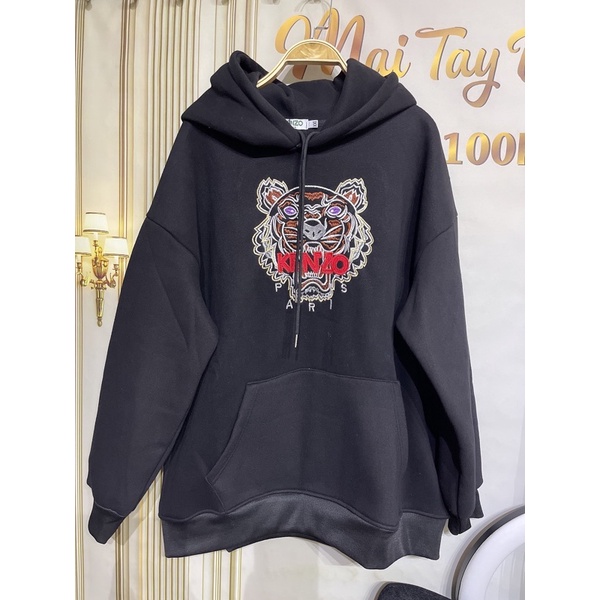 Áo Nỉ bông Hoodie bigsize nam nữ đều mặc đc hình thêu
