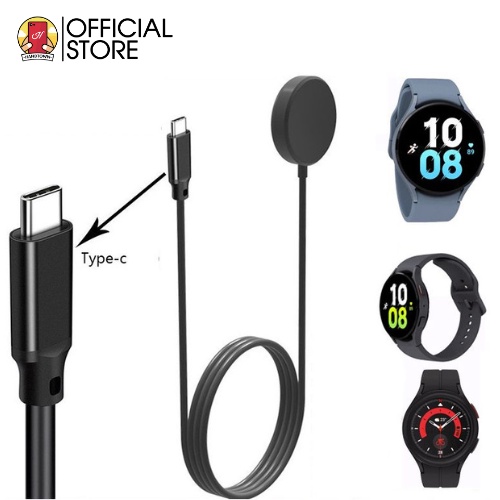 Đế Sạc Dây Cáp Type C đồng hồ Samsung galaxy watch 4 40/44mm-4 classic 42/ 46mm-5 40 44mm-5 Pro 45mm PD Sạc NhanHandtown