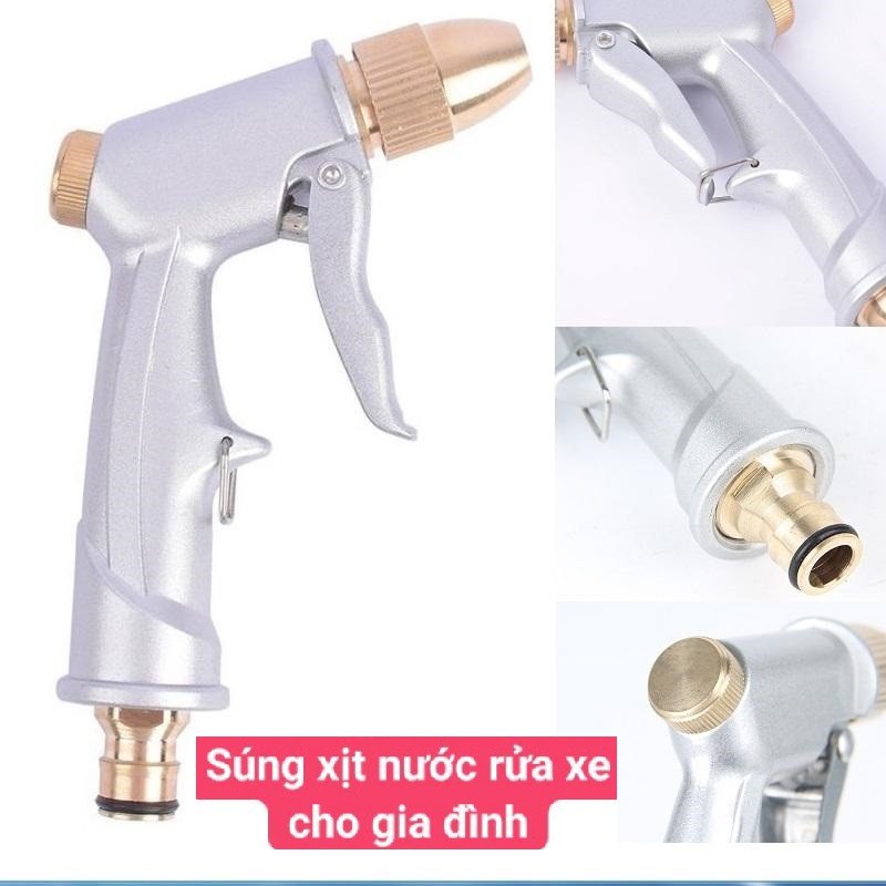 Dụng cụ súng xịt nước ,vòi xịt nước rửa xe ,tưới cây ,áp lực cao cho gia đình ( trắng )