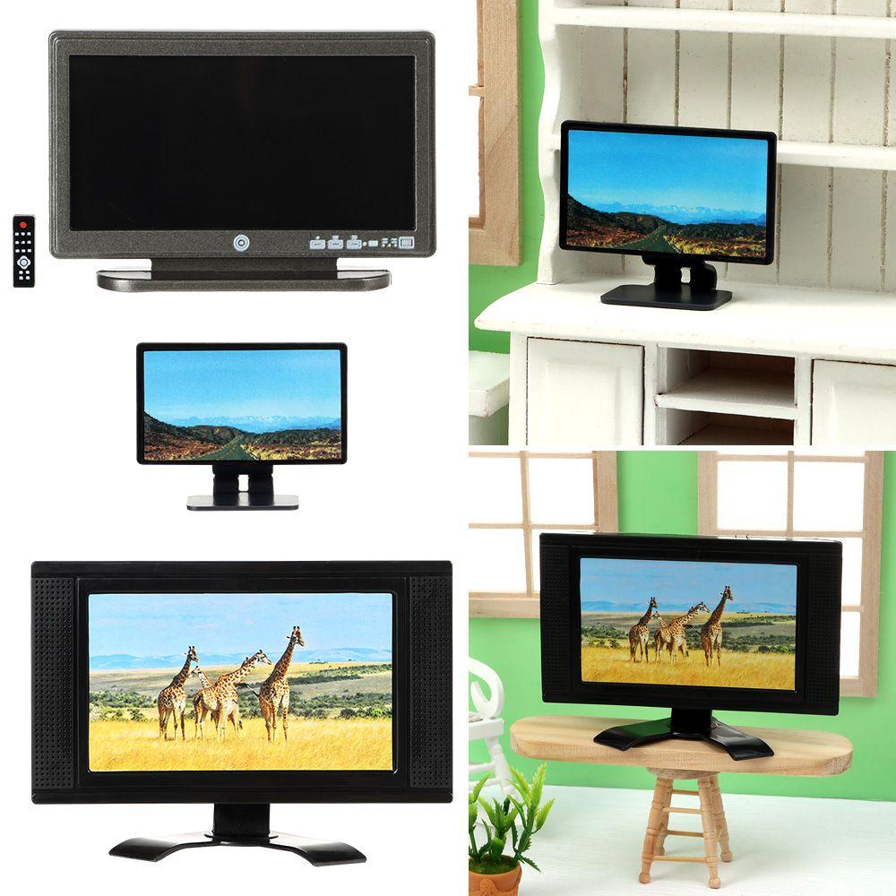 Mô Hình Tv Nội Thất Có Điều Khiển Từ Xa Cho Nhà Búp Bê