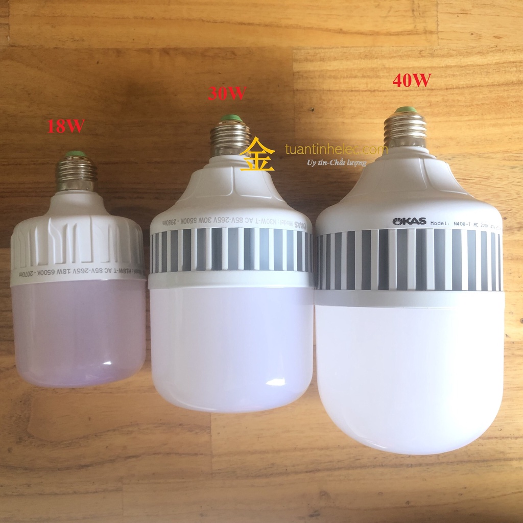 Bóng đèn LED  OKAS Tiết Kiệm Năng Lượng Siêu Sáng Công Suất Cao 9W, 18W, 30W, 40W