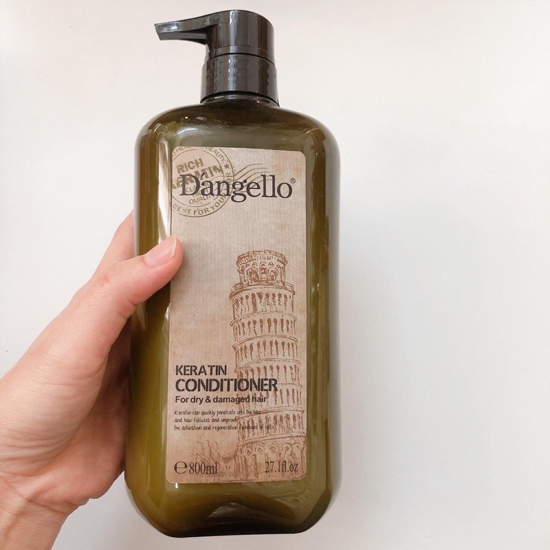 DẦU xã  D'ANGELLO KERATIN SIÊU MƯỢT CHỐNG XƠ RỐI CHE NGỌN 800ML