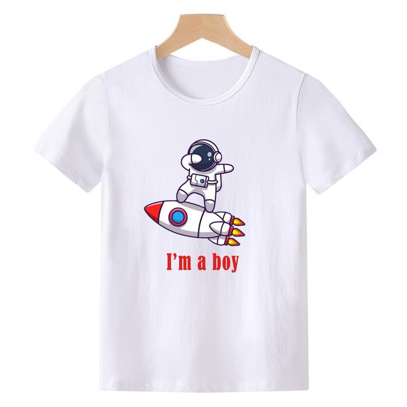 Áo thun bé trai kiểu phi hành gia