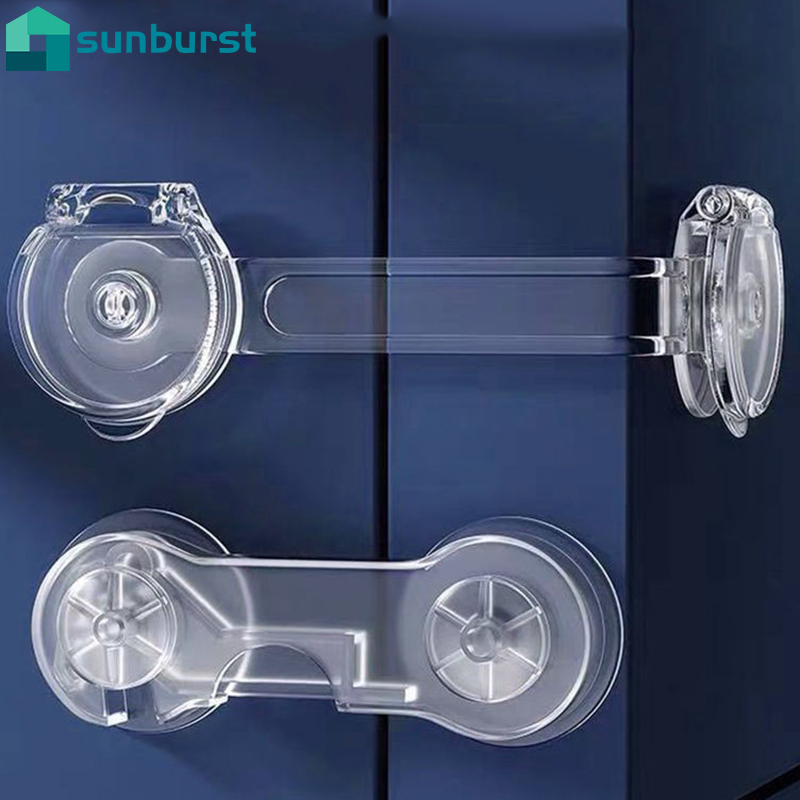 Bộ 1/5 khóa cửa tủ kéo đảm bảo an toàn chống kẹt tay cho trẻ em đa năng tiện dụng thiết kế trong suốt